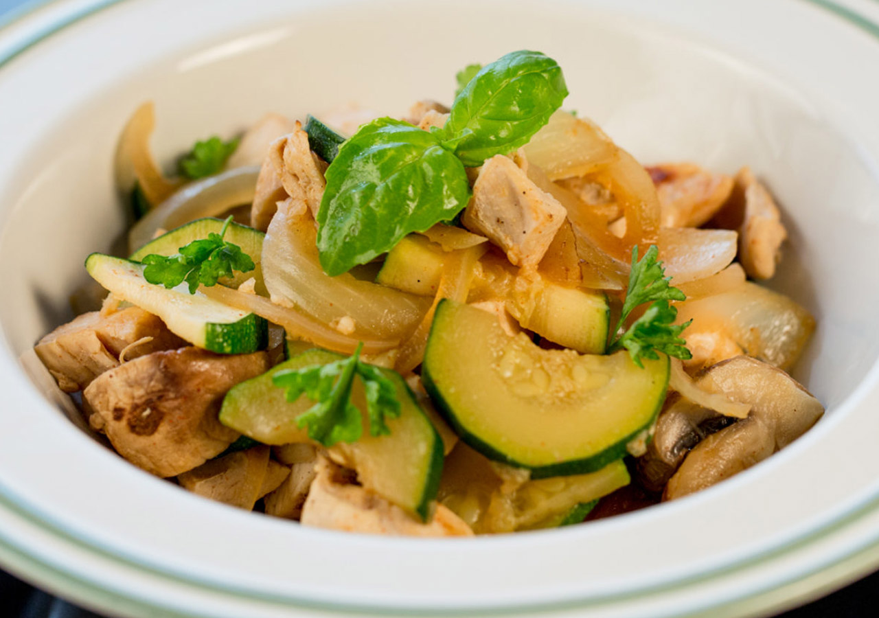 Recette r gime C todiet Poulet aux Courgettes et Champignons